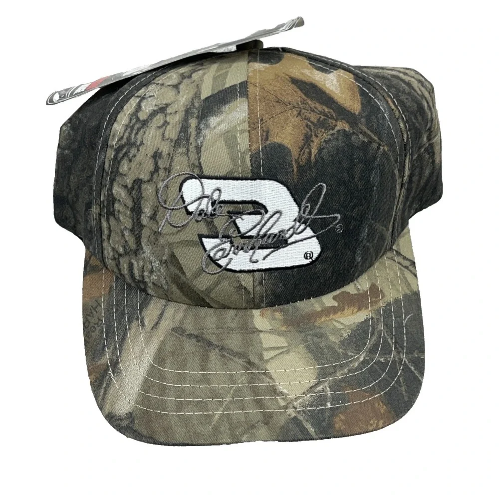 Vintage Dale Earnhardt Hat Cap SnapBack Realtree Camo Nascar 90s Y2K Deadstock